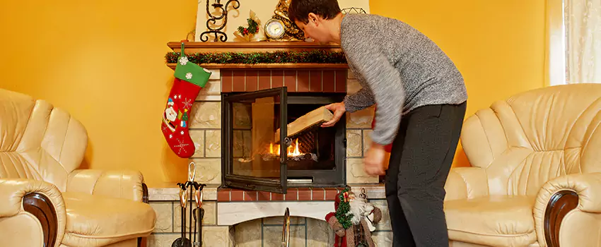Rusted Metal Fireplace Restoration in Cloverly, Maryland